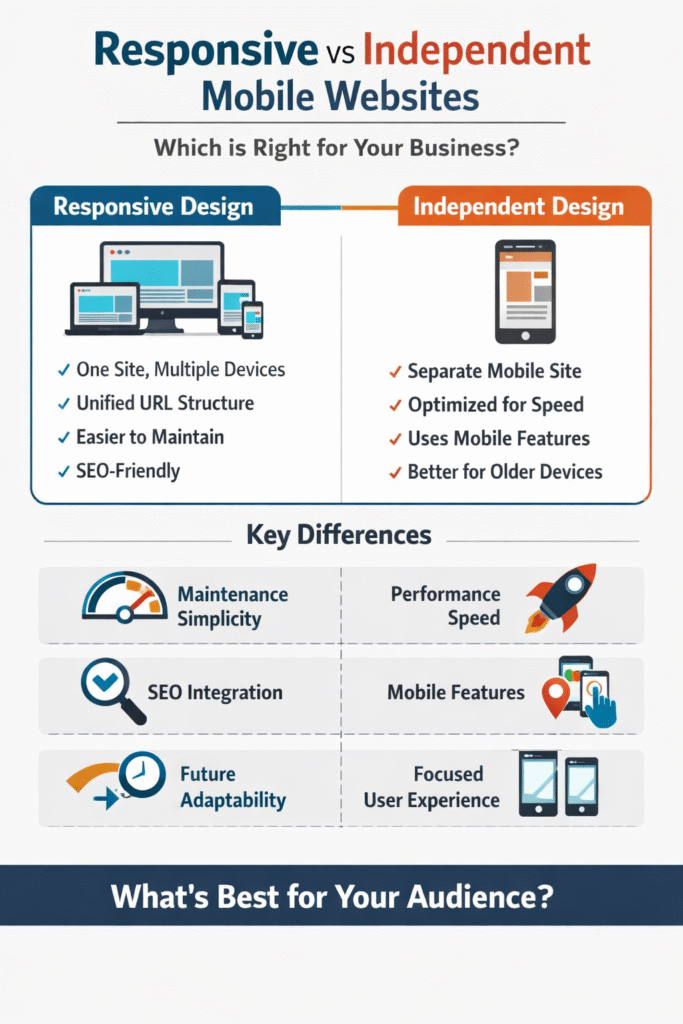 Mobile Website Design Mini-Course Volume III: Responsive vs. Independent