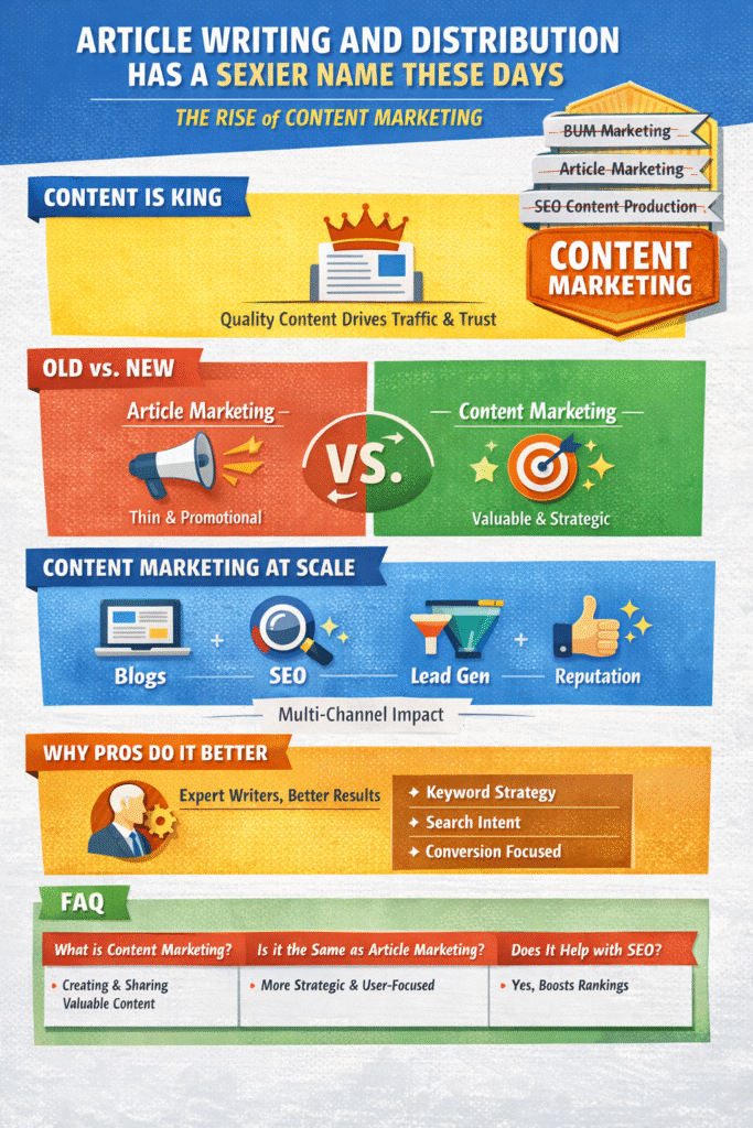 Article Writing and Distribution Has a Sexier Name These Days