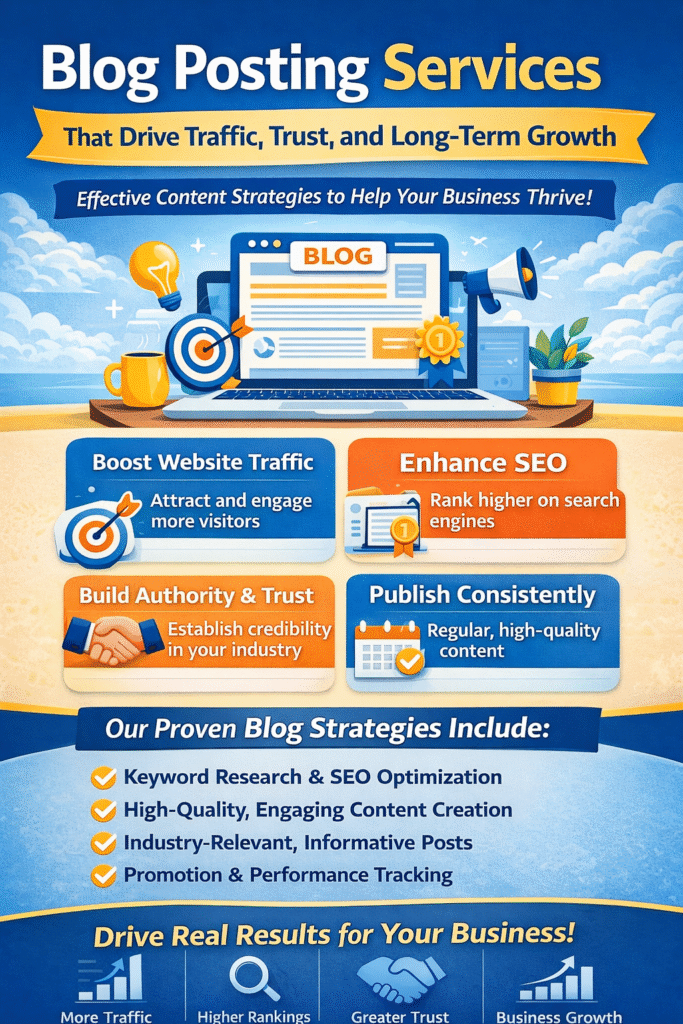 Blog Posting Services That Drive Traffic, Trust, and Long-Term Growth